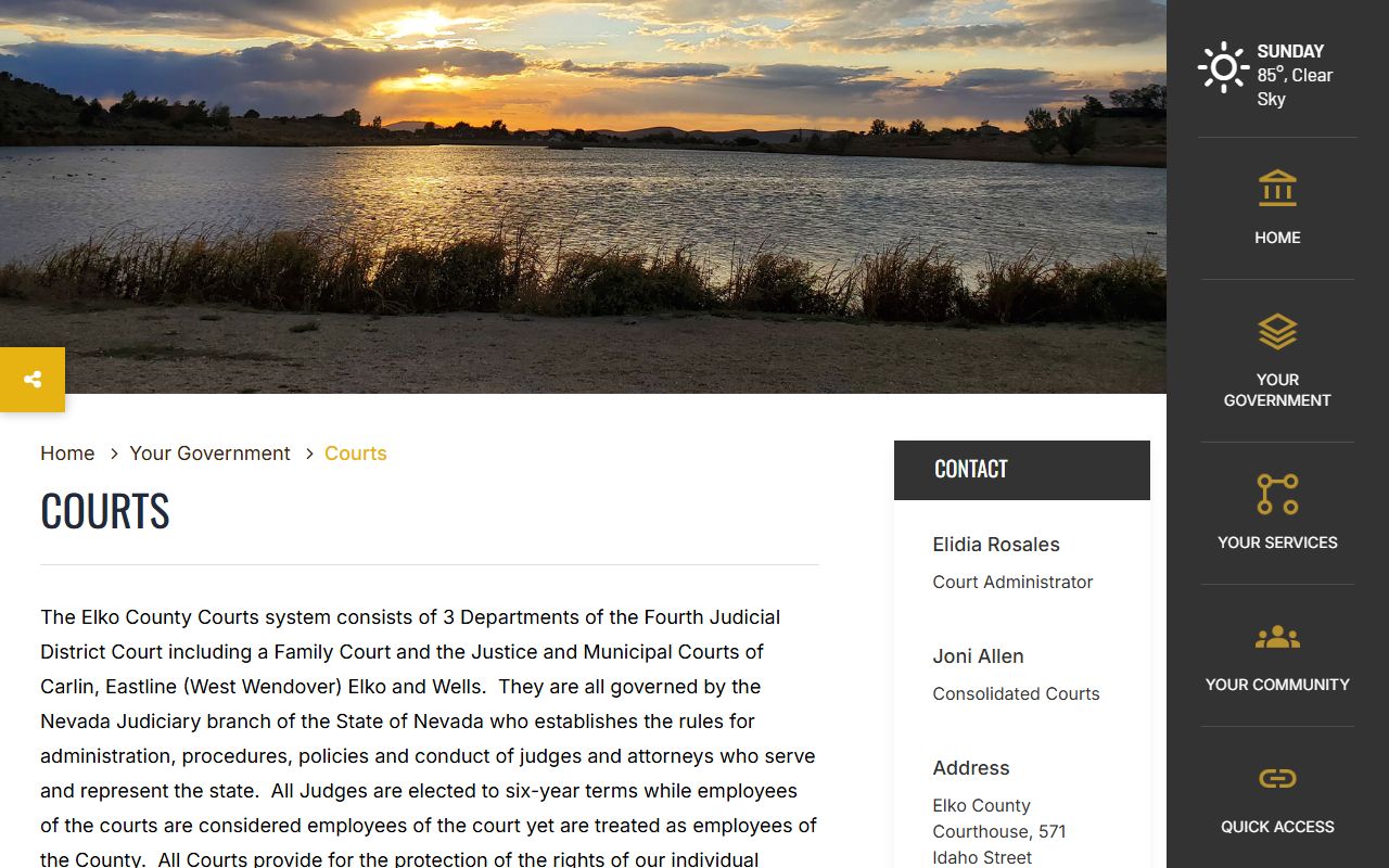 Elko County court records after arrest court system overview